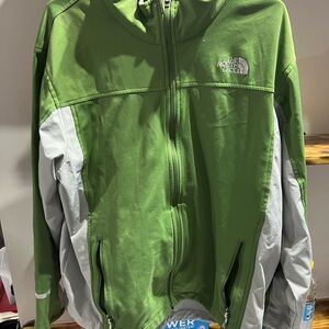 The North Face Light Gray and Olive Jacket